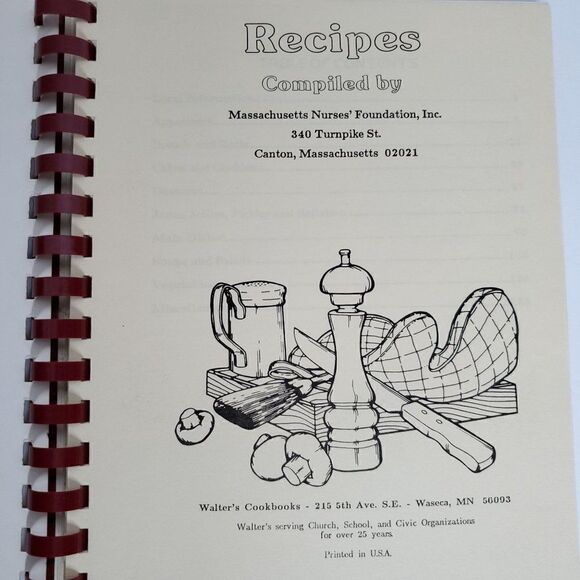 Vtg New England Sampler Cookbook The Massachusetts Nurses Foundation - Picture 3 of 11